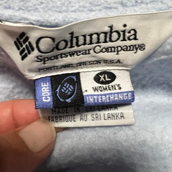 Columbia Coat Womens XL 3 in 1 Interchange Winter Jacket Off White Blue - Picture 5 of 10